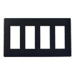 パナソニック　アドバンスシリーズ配線器具　簡易耐火コンセントプレート　4連用　12コ用（3コ＋3コ＋3コ＋3コ用）　マットブラック　WTL7712BK