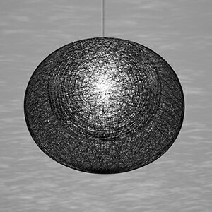 yamagiwa　MAYUHANA　MA　BLACK　ペンダントライト　E26口金　クリアボールランプ　φ95　100W×1灯用　（ランプ付）　引掛シーリング　321P2912B