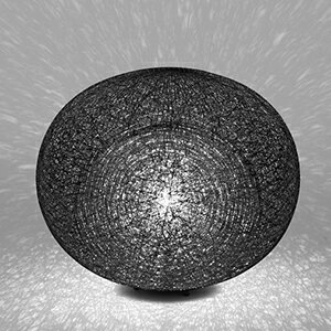 yamagiwa　MAYUHANA　MA　BLACK　テーブルスタンド　E26口金　クリアボールランプ　φ95　60W×1灯用　（..