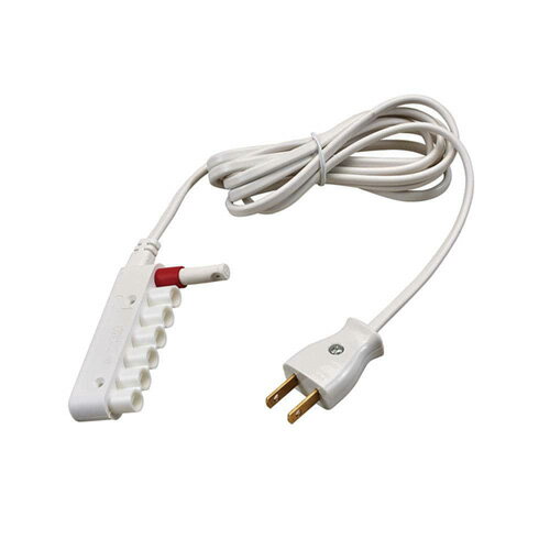 スガツネ　LAMP　ELEKTRA　分岐ボックス　ACコンセントからの電源分配用　6ヶ口　ブリッジプラグ1ヶ（付属）　ホワイト　B-538398-WT
