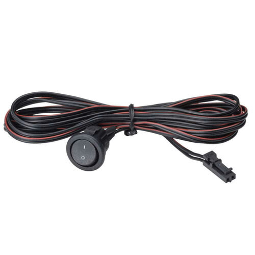 スガツネ LAMP Hera 小型スイッチ DC350mA ポリアミド ブラック 取付穴φ15穴 IP20 SEM-350-BL