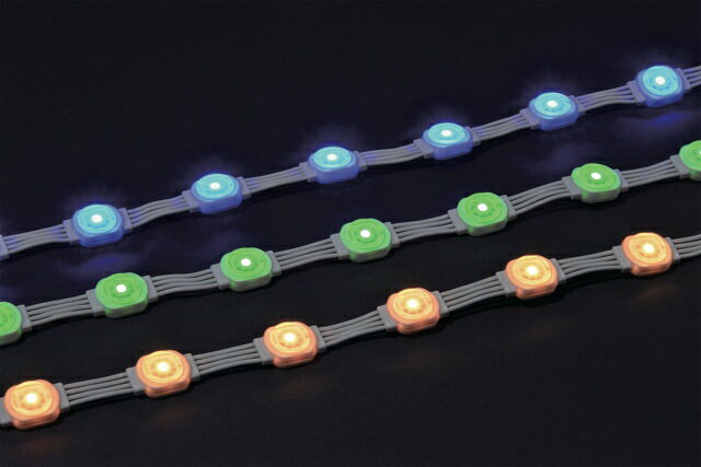 TOKISTAR LEDフルカラー照明 Sシリーズ TRILLIUM(トリリューム) DC8V 屋外・屋内兼用 IP66 ランプピッチ:50mm 最大灯数:12...