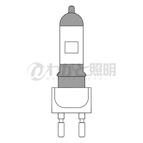 冨士電球 ハロゲン電球 JS（JIS名称：JP） ステージ スタジオ用大型タイプ G22口金 100V 1000W JS100V1000WBP/2