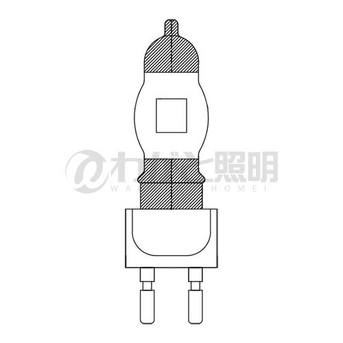 冨士電球　ハロゲン電球 JS（JIS名称：JP）　ステージ・スタジオ用大型タイプ　G22口金　100V　1500W　JS100V1500WCP/2