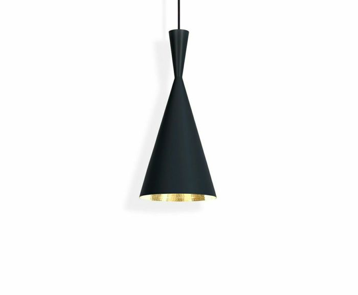 Tom Dixon　トム・ディクソン　ペンダントライト　BEAT TALL PENDANT LED（ビートトールペンダントLED）　調光　引掛シーリング　定格光束800lm　8.0W　3000K　黒（ブラック）　LED内蔵　BEAT TALL PENDANT LED BLACK-J