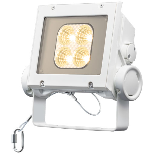 岩崎　LEDioc　FLOOD　NEO（レディオック　フラッド　ネオ）　LED投光器　20クラス　中角タイプ　ナトリウム色（2100K）タイプ　本体色：ホワイト　LED一体形　耐塩塗装　ECF2040M/NHSAN8/W ※受注生産品