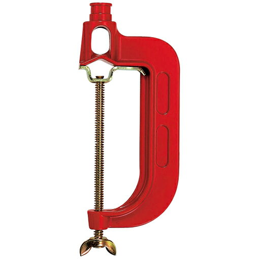 岩崎　アイランプホルダ（投光器）用　バイス（万力）　丸棒φ70　平板100mmまで取付用　赤色（レッド）..