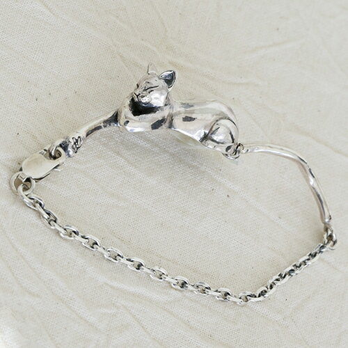仔猫ブレスレット ねこ ネコ 腕輪 シルバーアクセサリー ジュエリー 動物モチーフ SILVER925 女性 男性 プレゼント ギフト対応 レディース メンズ ...