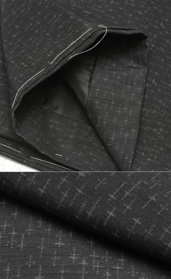 【ワゴンセール】 【メンズ】ナカノヒロミチ【M/L/2L（LL）】羽織+袷着物 2点セット 男物 hiromichi nakano 仕立上り 紳士 普段着 洒落着 長場織　男性 グレー 黒 アンサンブル　メンズ　 sns-ki-03-m（1-0-0）