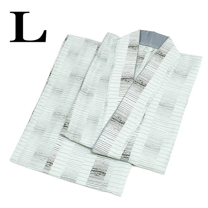 【10】12800【 夏物 】 紗 【 二部式着物 】 洗える着物 【 Lサイズ 】 夏用 制服 小紋 普段着 夏 夏着..