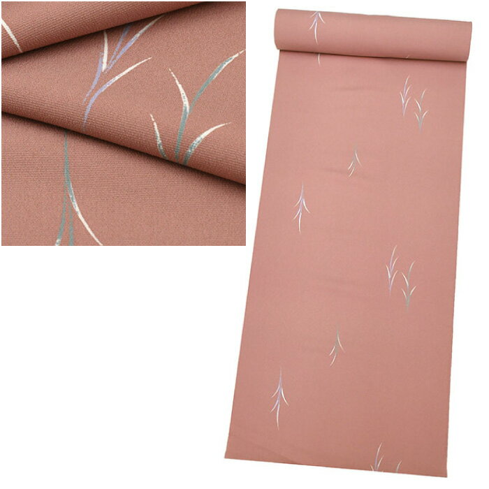 【20】 13800【 ポリエステル 反物 】 洗えるきもの ちりめん生地 着尺 羽尺 古典柄 小紋 紬 普段 着物 反物 おしゃれ着 カジュアル 女性用 レディース 未仕立て 化繊 縮緬 和服 和裁 反物のみ ptn-181（1）