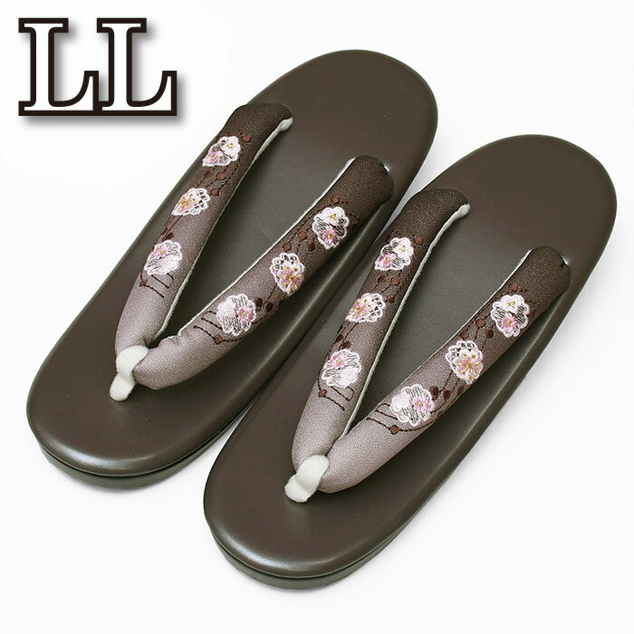 8500 ウレタン 草履 刺繍 鼻緒 カジュアル LLサイズ 【 履物 】 大きいサイズ 2L LL グラデーションウ..