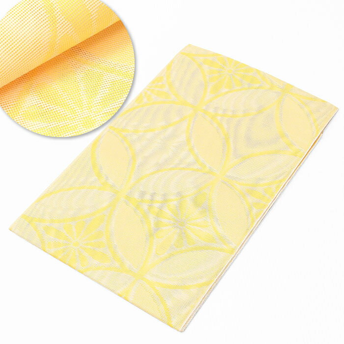 【10】9800 日本製 紗 八寸 名古屋帯 夏用【洗える】すぐ使える 名古屋 仕立上り ポリ【国産】着物 小紋 紬 浴衣 帯 お太鼓 夏帯 七宝 七宝柄【メール便・ネコポス便不可】pngy-nt12（2）