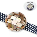 ★大人気★ 帯留め 【 螺鈿 細工 】 帯留め 単品 【 ラデン 】 茶蝶貝 天然素材 帯留 三分紐 螺鈿【 帯留め単品 】着物 普段着 訪問着 附下げ 小紋 ...