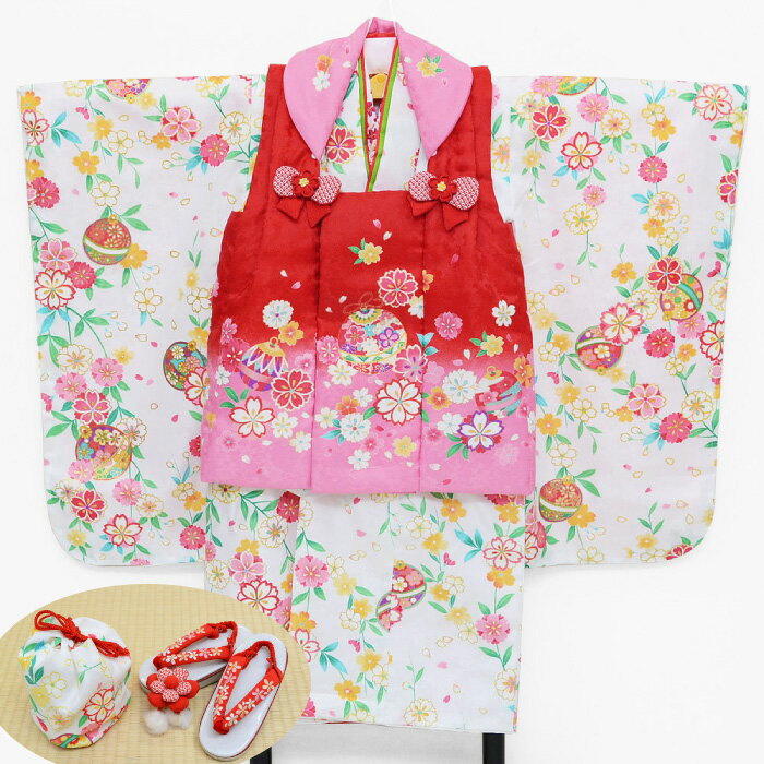 19800【お買い得品】ブランド 七五三 3歳セット 三歳 被布 着物 セット 被布セット ひな祭り お正月 【..