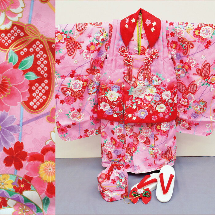 ※訳あり※ 28000 3歳 被布セット【7点セット】七五三 3歳セット 三歳 被布 着物セット ひな祭り お正月【メール便不可】三歳被布セット hhs-64(...