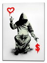 【フレーム付き】バンクシー 愛とお金 アートパネル 飾り絵 ポスター 壁掛けアート モダン アートボード インテリア 絵 絵画 印刷された 部屋飾り 壁掛け 玄...