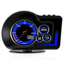 HUD ヘッドアップディスプレイ OBD2+GPS両方対応 F15 車載スピードメーター インターフェース切り替え タコメーター RPM 速度 ターボ圧力 水温計 油温計 電圧表示 警告機能搭載