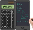 【2 in 1太陽光&電池式】電卓 電卓付き電子メモ パッド 計算機 電子メモ タッチペン付 液晶パネル 2 in 1 ビジネス電卓 10桁 デジタル メモ帳 折りたたみ式 電卓 簿記 ワンキー消去機能付き オフィス 学生 職場 仕事用 ビジネス用 家計(2)