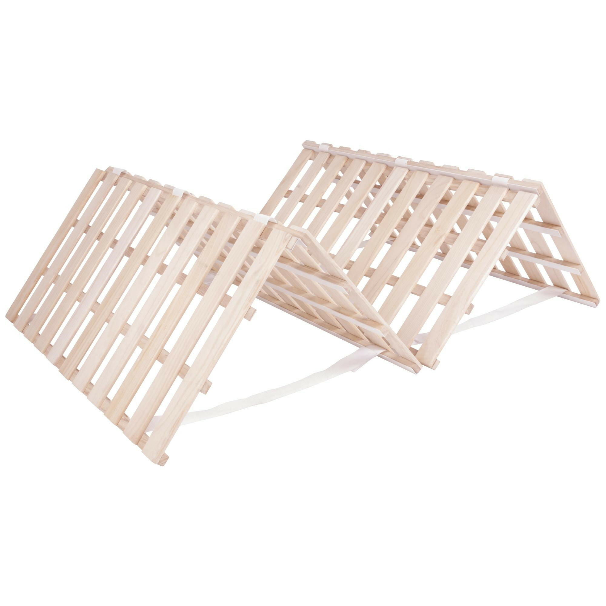 すのこベッド　折りたたみ　天然桐　四つ折り　ベッドフレーム　木製　シングル　4折桐木床 S