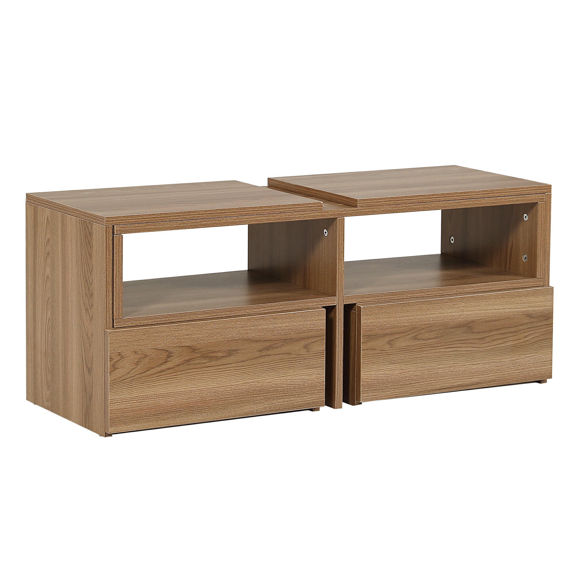 テレビ台 ローボード コーナーテレビ台 伸縮自由 幅93～172cm 高さ38cm 引き出し付き テレビボード テ..