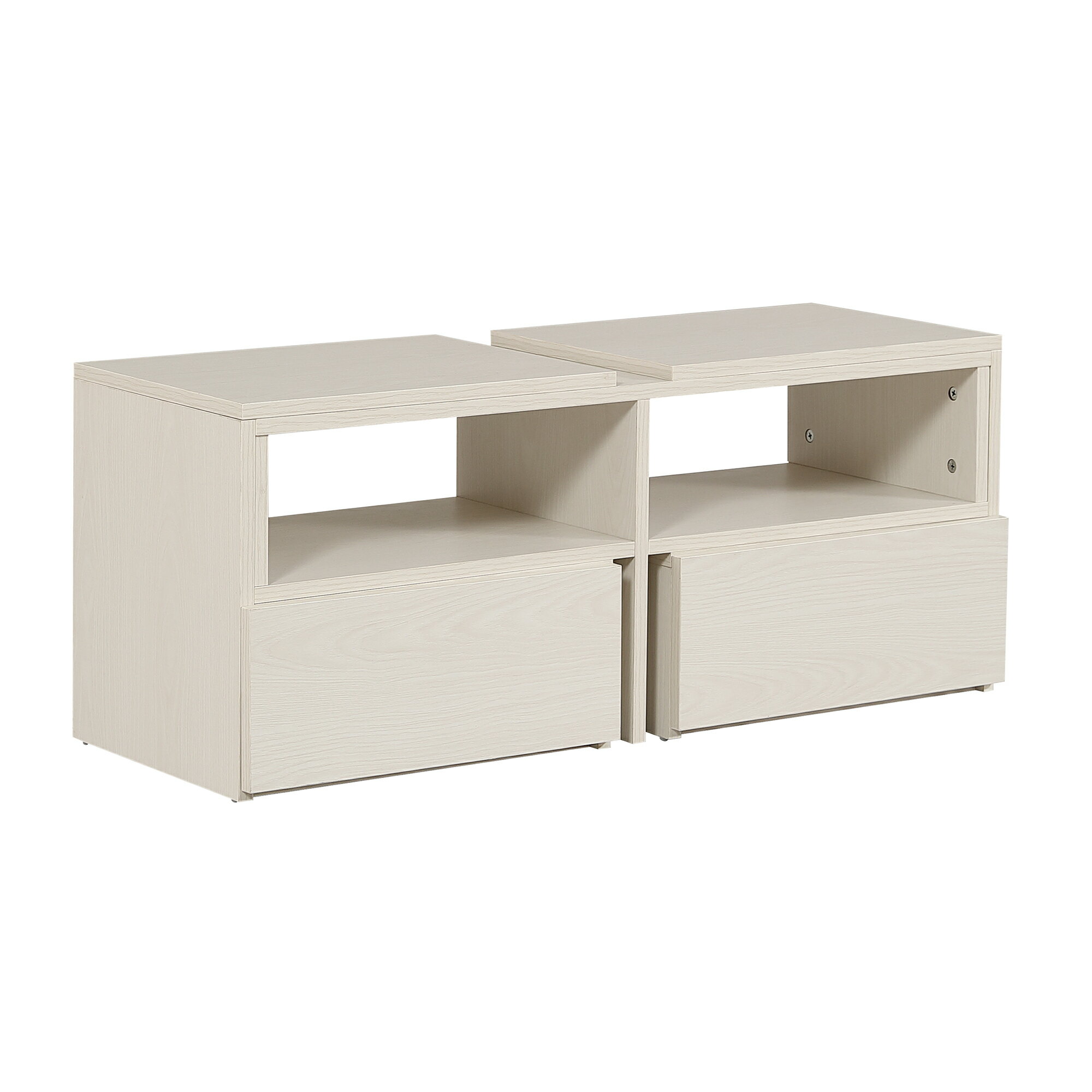 テレビ台 ローボード コーナーテレビ台 伸縮自由 幅93～172cm 高さ38cm 引き出し付き テレビボード テ..