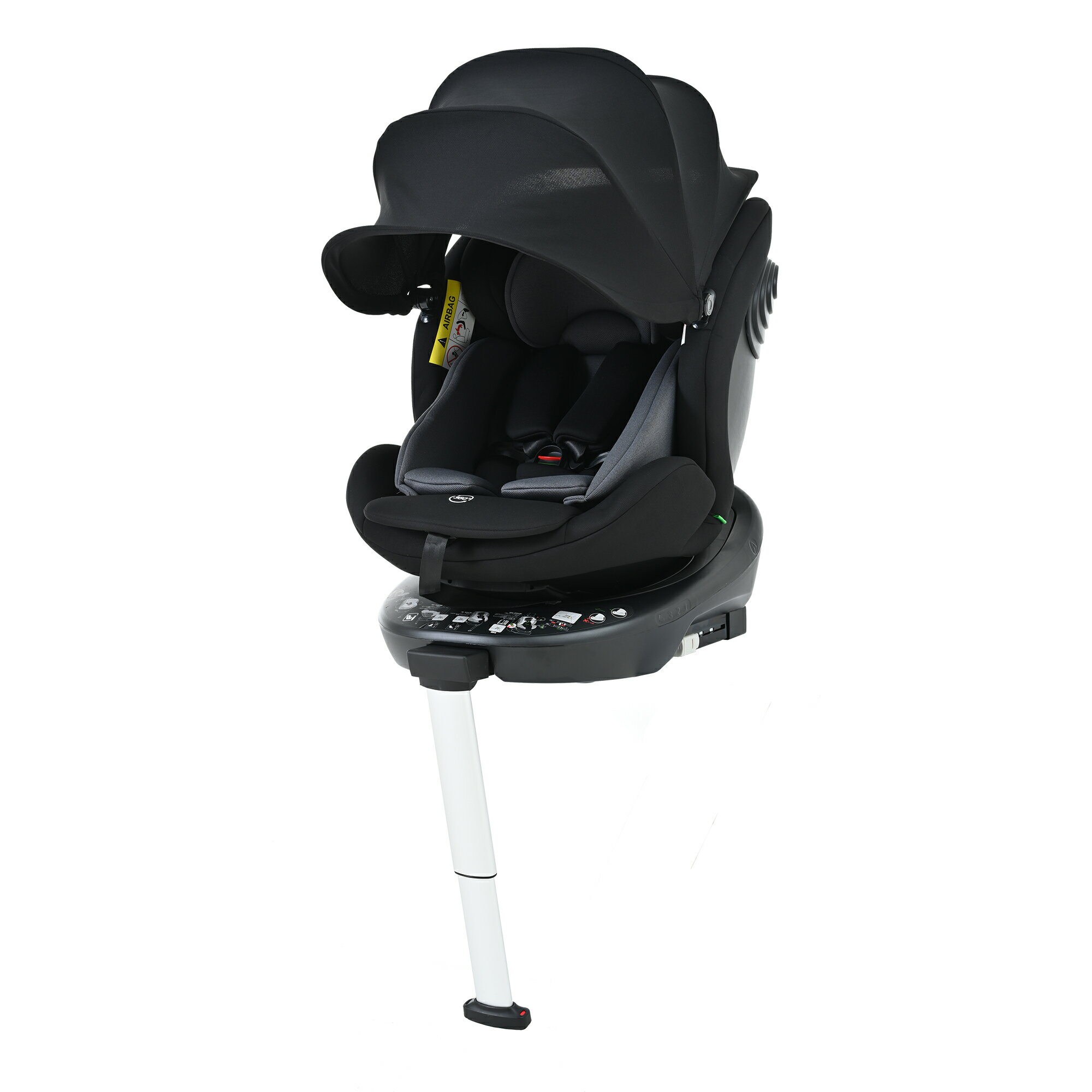【サポートレッグ】新安全基準R129適合 チャイルドシート ISOFIX 360度回転 0-12歳頃 40～150cm 超広い..