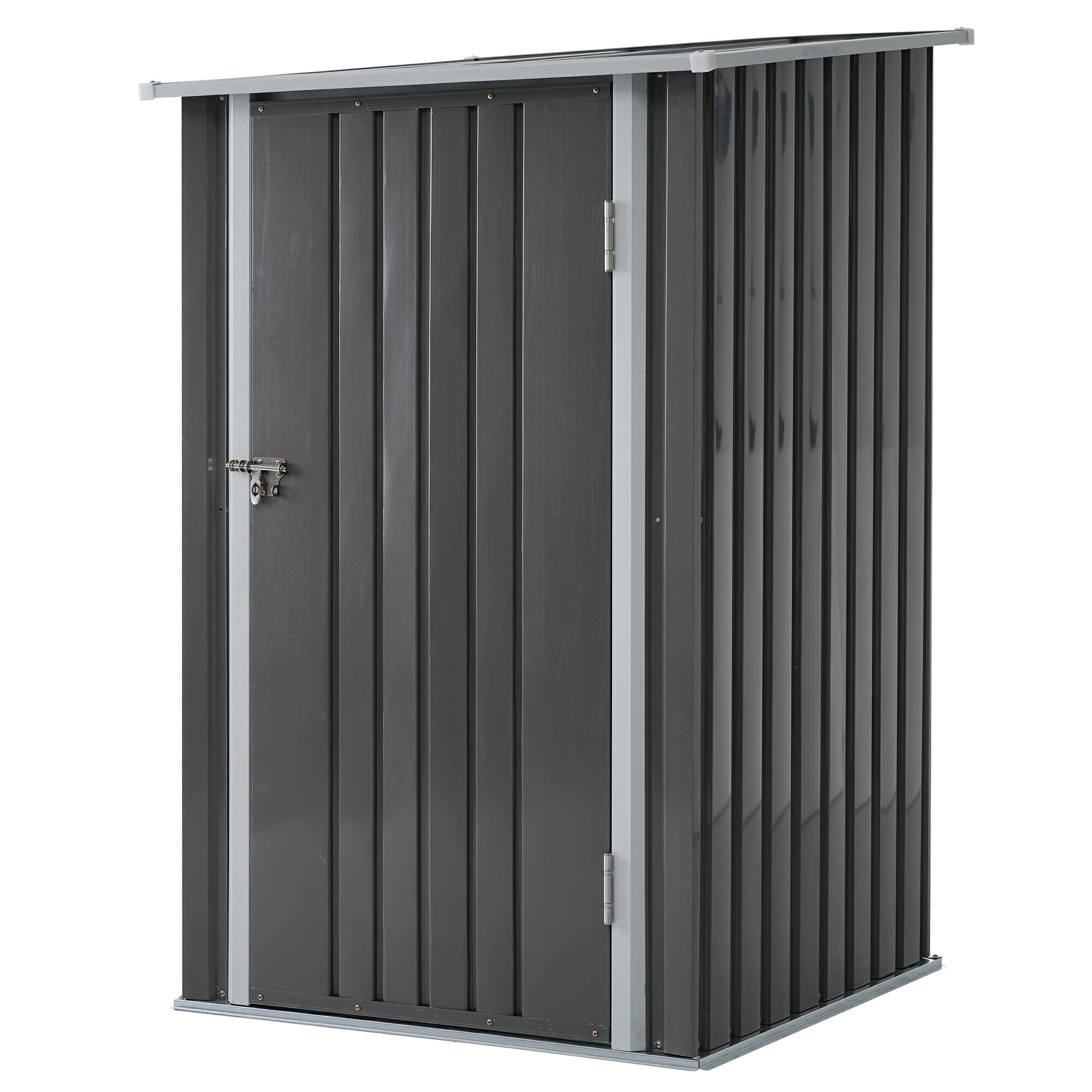 物置 屋外 スチール 倉庫 戸外収納庫 幅99*奥行き105*高160 物置き おしゃれ 大型 収納庫 屋外物置 防さび ベランダ 防水 ドア 引戸 スチール物置 屋外収納 ロック付き ガーデニング 庭 新作【グレー】
