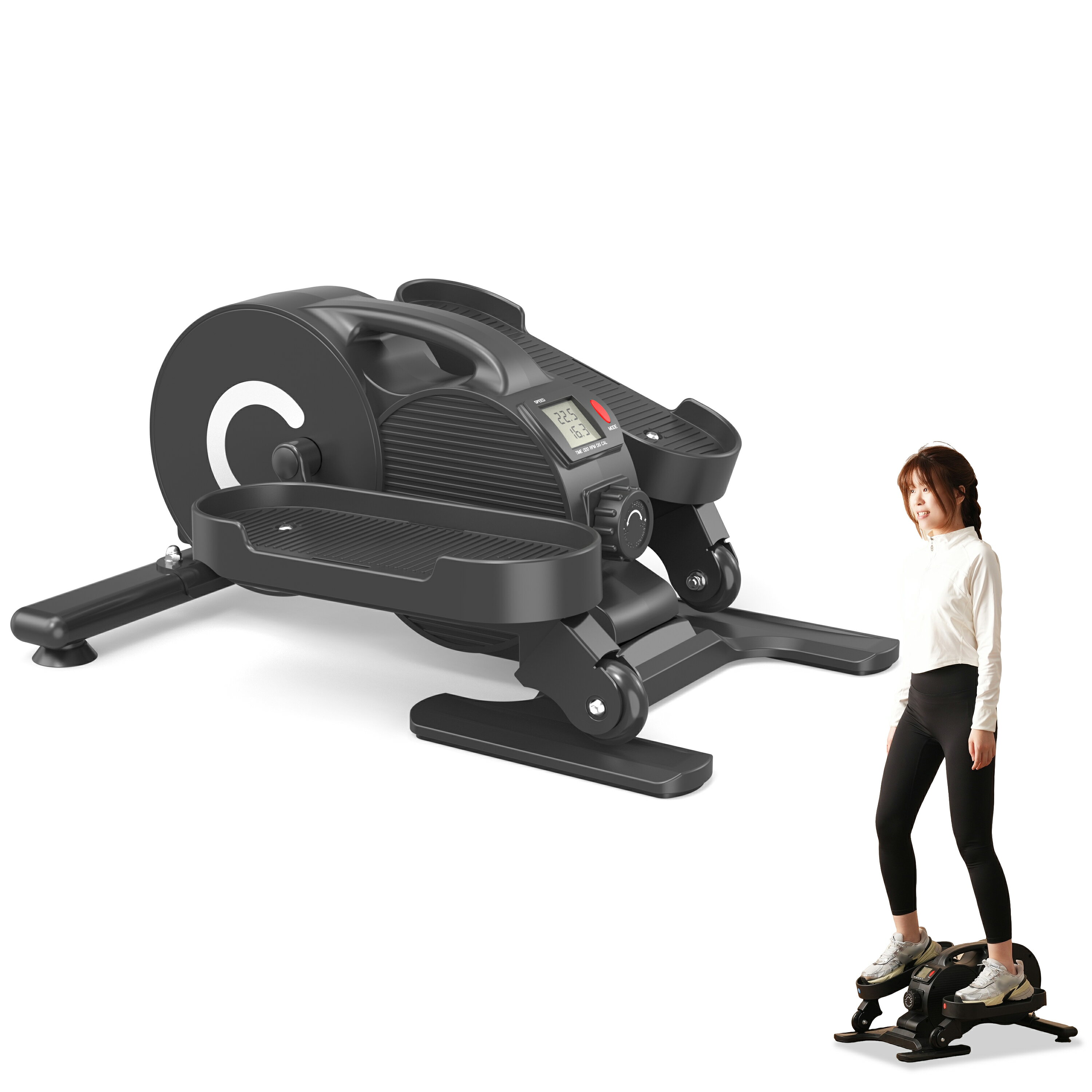 ミニ クロストレーナー フィットネスバイク エアロバイク 前後方向回転 電動フィット ステッパー フィ..