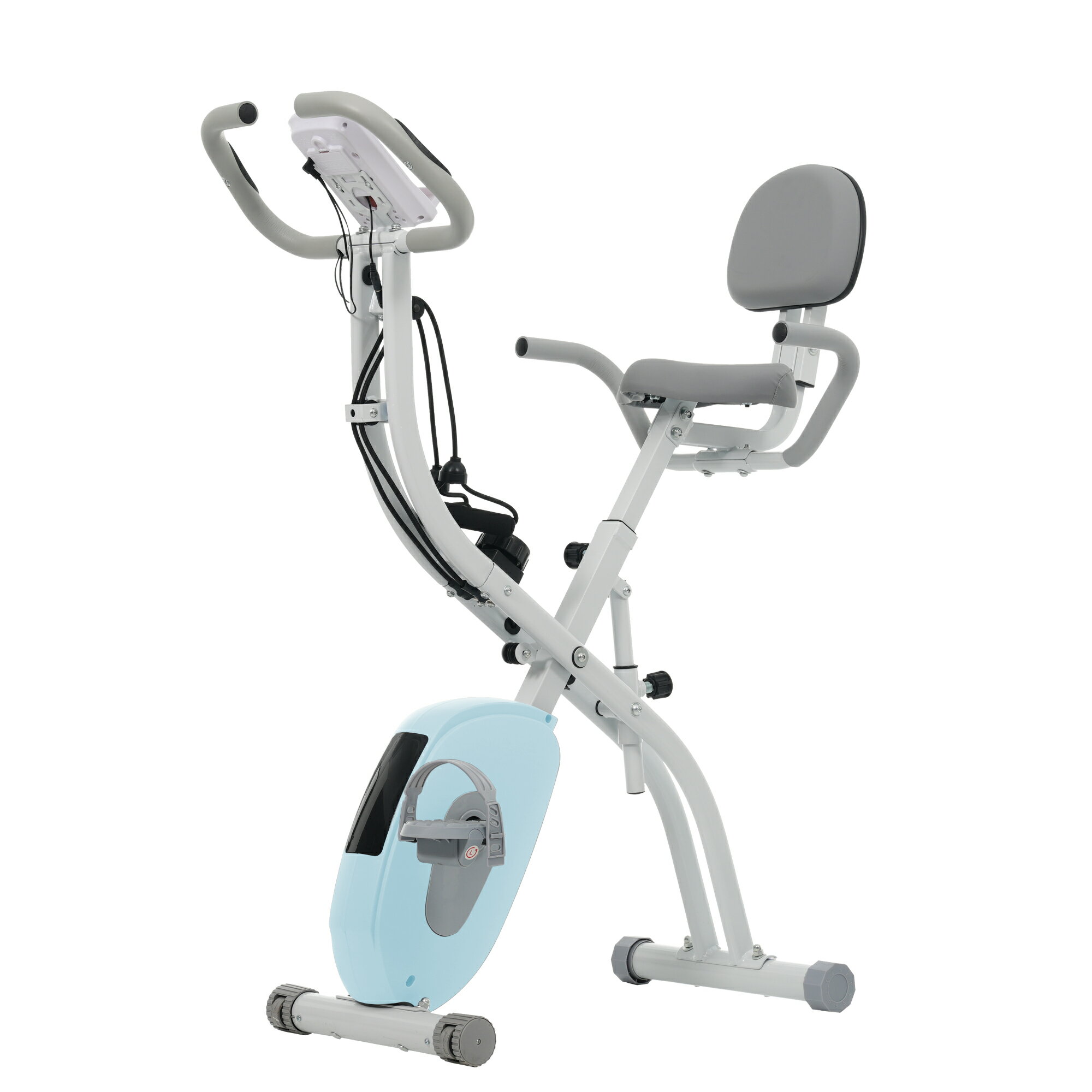 Xバイク+エクササイズバン-ブルー+ライトグレー