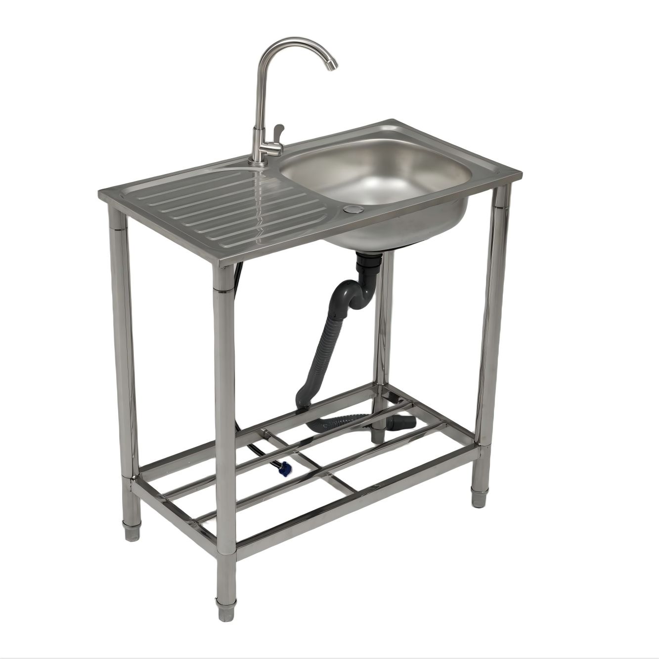 流し台 屋外 ステンレス 水栓付 蛇口付き シンク アウトドア 幅広 水栓付き キッチン 屋外用 ステンレス流し台 ステンレスキッチン キャンプ バーベキュー ガーデンシンク 屋外シンク 屋外流し台 アルミ流し台 簡易流し台 洗い場