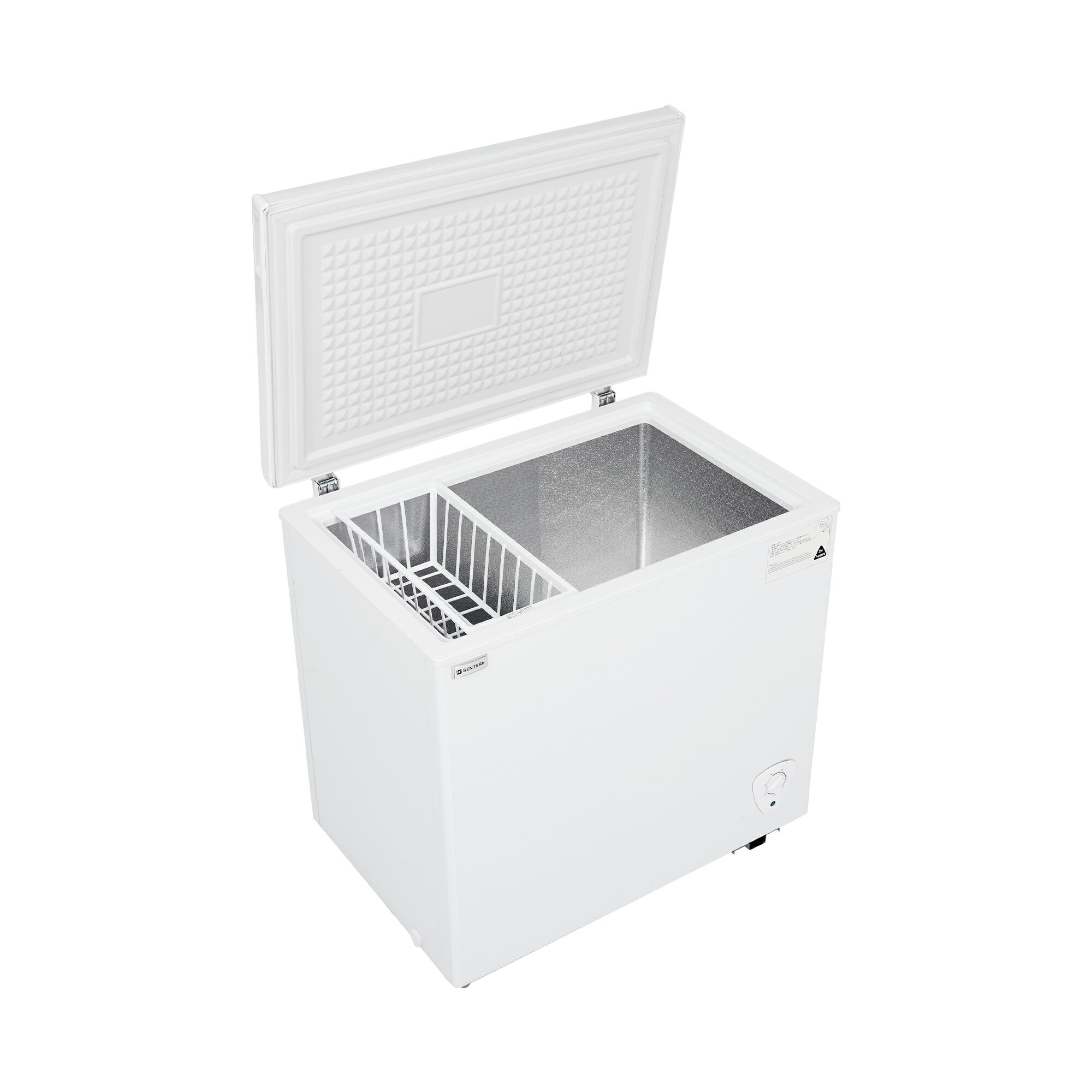 冷凍庫 153L 家庭用 業務用 チェストフリーザー 上開き バスケット付き フリーザー ストッカー 冷凍 鍵付き 省エネ スリム 冷凍冷蔵庫 温度調整 氷 静音 大容量 冷凍食品 ストック キッチン家電 ホワイト 白 冷凍庫 業務用冷蔵庫