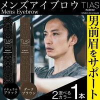 アイブロウ メンズ TIAS homme アイブロー アイブロウペンシル アイブロウブラシ ブラウン ブラック 日本製 定形外郵便で送料無料