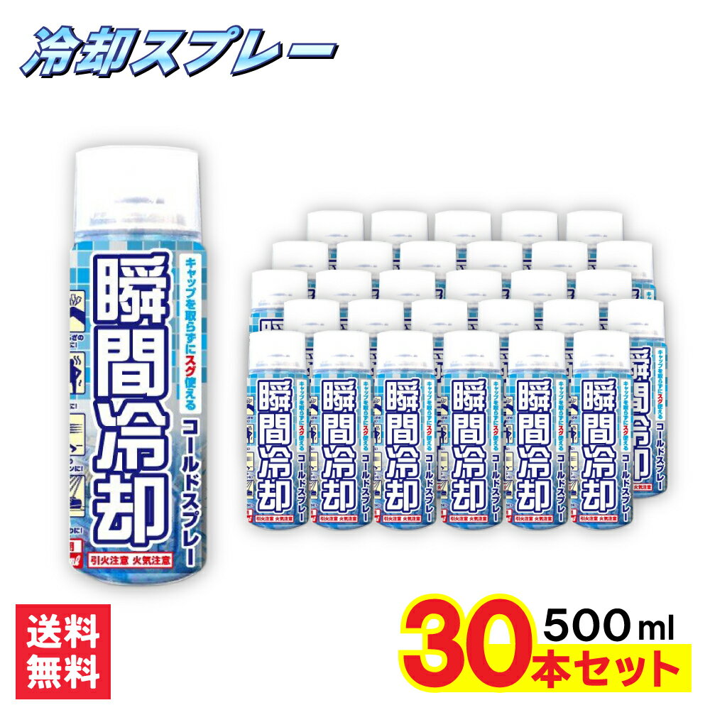 コールドスプレー 500ml×30本セット 冷却スプレー 日本製 冷却 グッズ 熱中症対策グッズ ひんやり スプレー 瞬間冷却スプレー 大型 冷感 クール 運動会 暑さ対策　スポーツ 建設業 野外フェス