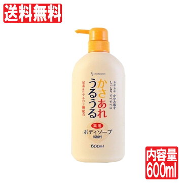 【8/30限定P最大10倍】ボディソープ かさあれうるうる 薬用ボディソープ 弱酸性 600ml 本体 大容量 業務用 尿素&ヒアルロン酸 配合 医薬部外品 送料無料