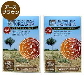 グリーンノート ヘナ オーガニータ アースブラウン(100g) 2個セット メール便で送料無料