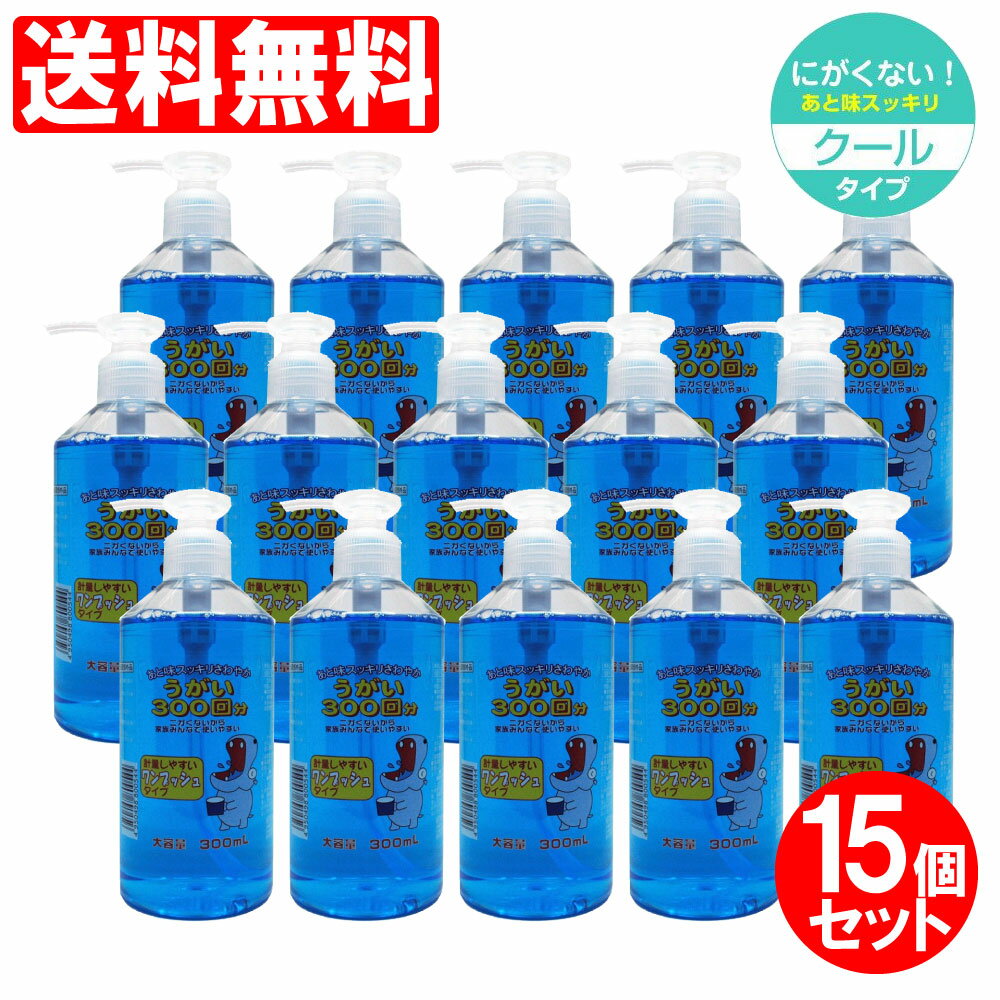  うがい液 イーレス うがい薬 300mL×15個セット ミント味 指定医薬部外品 日本製 送料無料