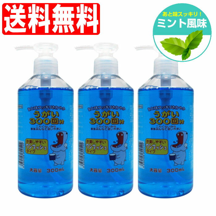 【P最大9倍★お買い物マラソン】うがい液 イーレス うがい薬 300mL×3個セット ミント味 指定 ...