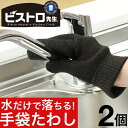 【P最大8倍★5/5限定】ビストロ先生 手袋たわし 2個 タワシ たわし 掃除用品 台所用品 定形外郵便で発送 送料無料