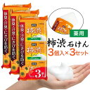 【P最大7倍★5/1限定】薬用 柿渋石鹸 100g 3個入り ×3セット 合計9個 固形石鹸 柿渋 石けん 薬用柿渋石鹸 医薬部外品