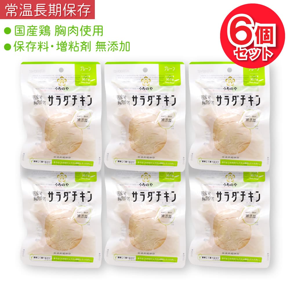 【P最大13倍★イーグルス感謝祭】国産鶏 無添加 サラダチキン プレーン 6個セット 胸肉使用 常温