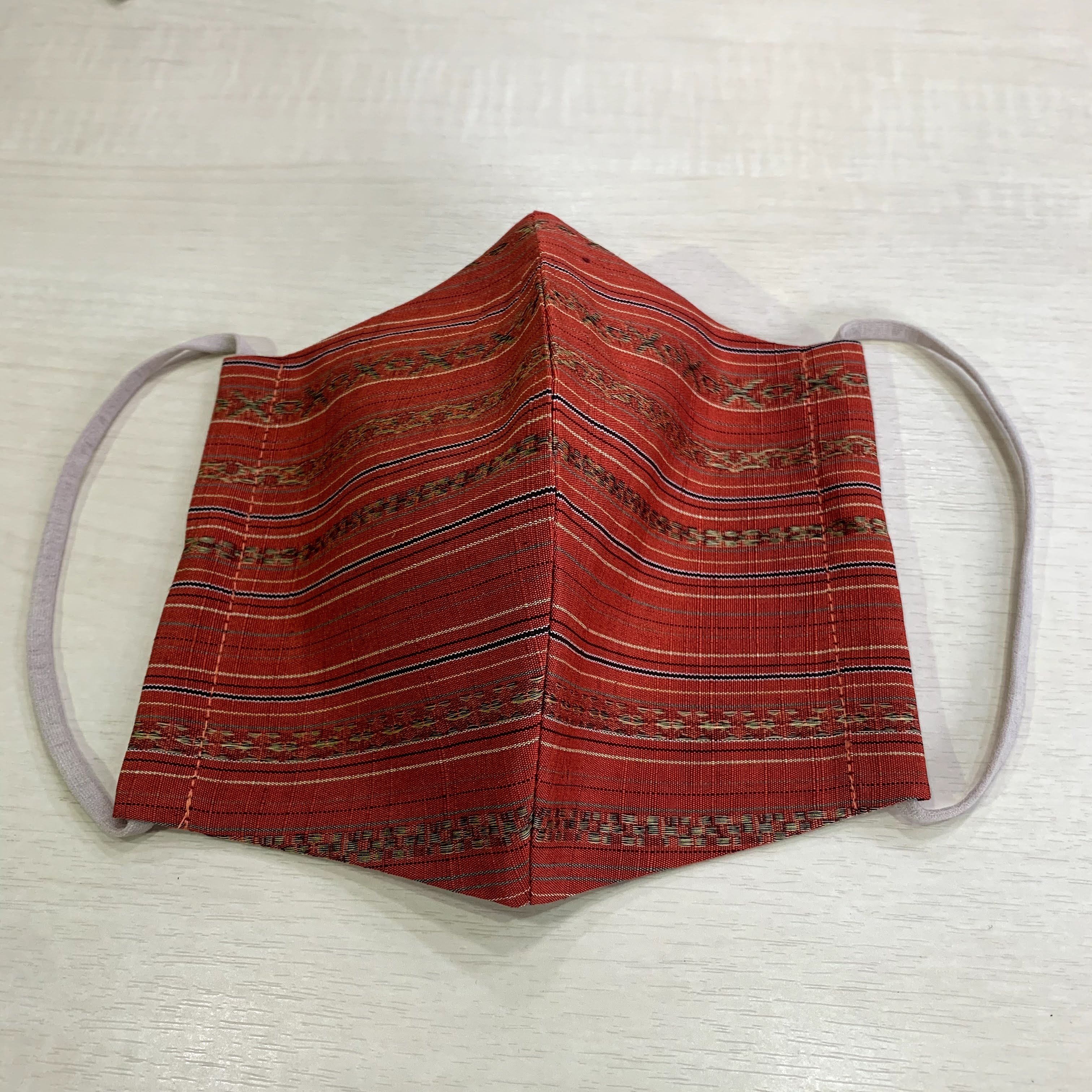 古布マスク　着物地（除菌シルク加工済）　紬　絣　和布　送料無料☆