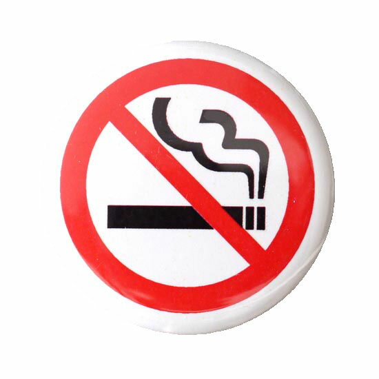 禁煙マーク缶バッジ【32mm オリジナル商品】CBD42
