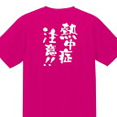 ドライTシャツ『熱中症注意!!』【スポーツ マラソン ジョギング 速乾 吸湿 UVカット レディースサイズ プレゼント】DRT32