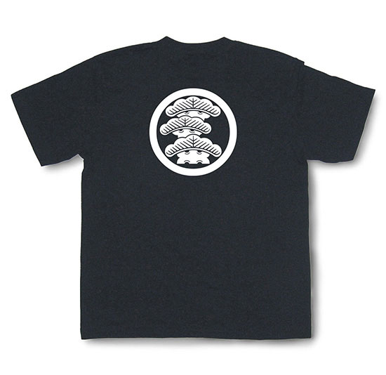 Rakuten - 家紋Tシャツ「丸に左寄り三階松」（半袖）【和柄Tシャツ 和風Tシャツ 戦国武将 伝統 ユニセックス】TSK26