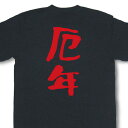 『厄年』Tシャツ【おもしろtシャツ】【文字tシャツ】【メッセージtシャツ】MOT21