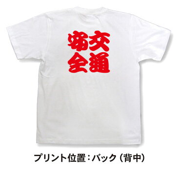 交通安全Tシャツ【四字熟語Tシャツ】【文字tシャツ】【漢字tシャツ】TFJ04