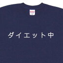 『ダイエット中』Tシャツ【おもしろtシャツ】【文字tシャツ】【メッセージtシャツ】TYK02