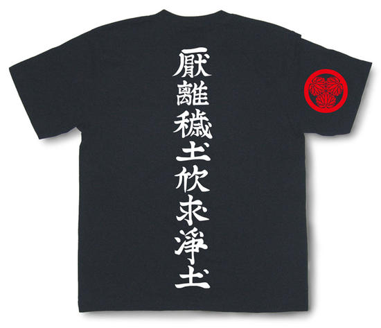 戦国武将Tシャツ徳川家康「厭離穢土欣求浄土」【戦国武将 和柄Tシャツ 和風tシャツ プレゼント】SST29