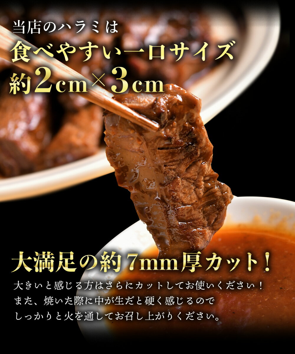 焼肉カットタレ漬けハラミ500g